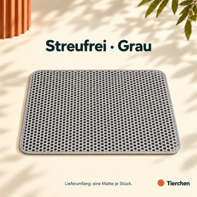 Streufrei Katzenstreumatte in grau, eine Matte je Stück