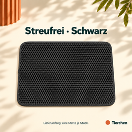 Streufrei Katzenstreumatte in schwarz, eine Matte je Stück